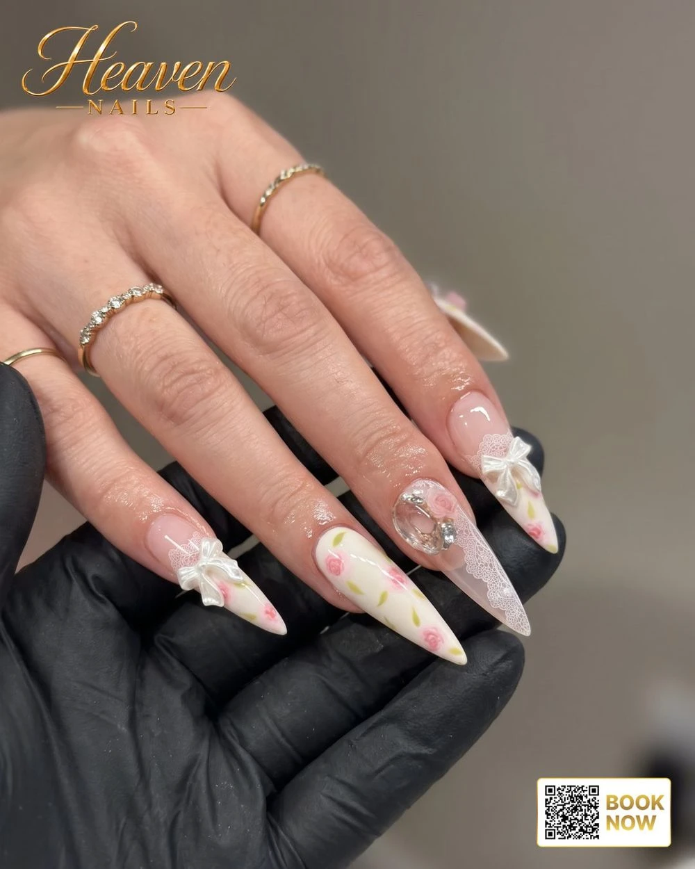 Heaven nail art